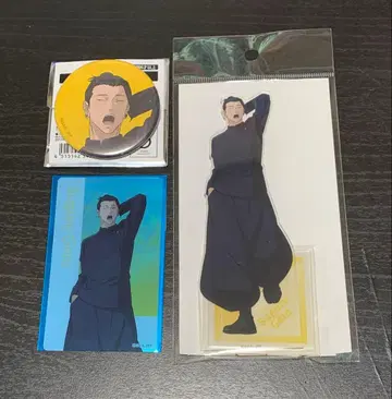 주술회전전 게토 스구루 회옥옥절 아크릴 스탠드 캔뱃지 카드 세트