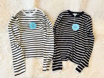 보더 니트 긴팔 니트 L 사이즈 2점 ichi grin HIYORI