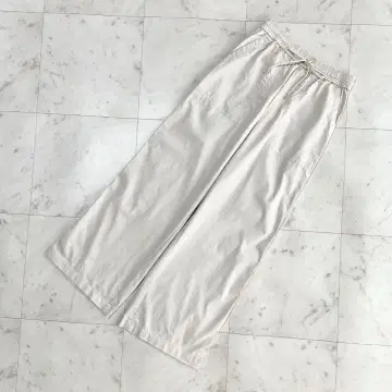 유나이티드 애로우즈 와이드 팬츠 여성용 린넨 베이지 36