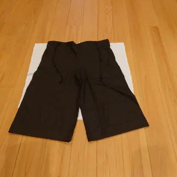 다크 브라운 체크 무늬 와이드 팬츠