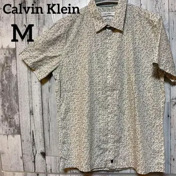 캘빈 클라인 올 패턴 반팔 코튼 셔츠 M