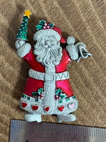 JJ 브로치 앤티크 브로치 빈티지 브로치 산타클로스