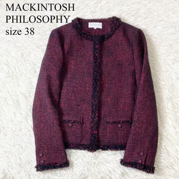 미사용급 [매킨토시 철학] 노카라 트위드 자켓 36