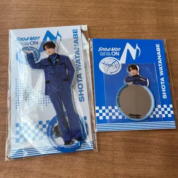 와타나베 쇼타 아크릴 스탠드 거울 스티커 SnowMan 투어 굿즈 ON