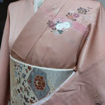 순수 실크 금채 지시가츠루 춘추꽃 호몬기 (861)