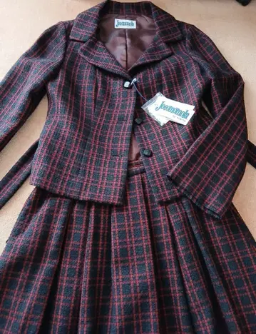 호코모모라 가을/겨울 제품 빨검 체크 무늬 셋업