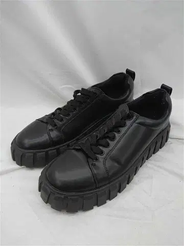 캐주얼 레이스업 통굽 스니커즈 블랙 계열 남성용 L 사이즈
