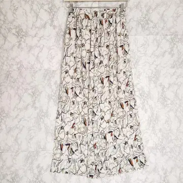 지나시스 JEANASIS 올 패턴 플리츠 팬츠