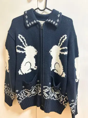 GU rokh 풀 집업 니트 자켓 S