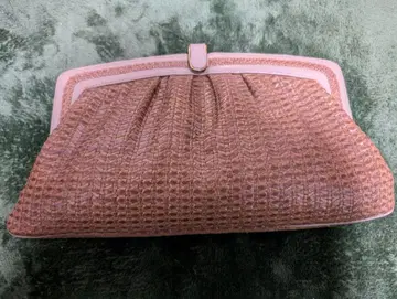 브라운 뜨개질 클러치백