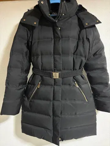 ZARA 다운 코트 벨트 포함