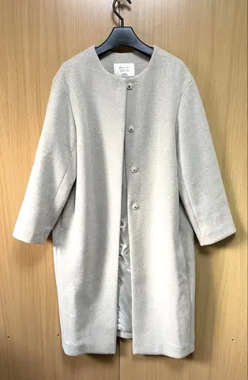 저널 스탠다드 리룸 베이지 노카라 코트 34