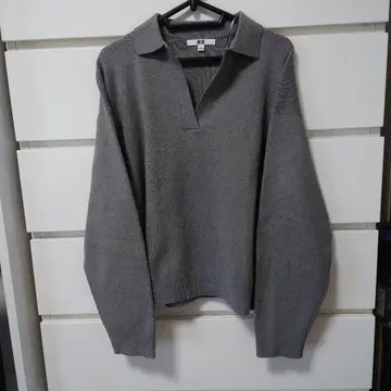 유니클로 스무스 코튼 릴랙스 폴로 스웨터