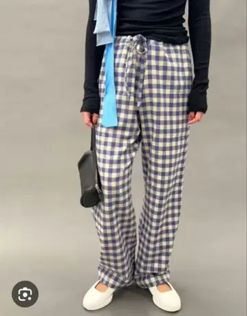 컨디션 최상 에디트 포르 루 정말 편안한 플란넬 체크 팬츠