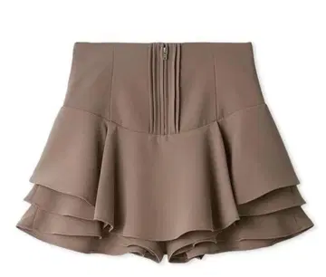 SNIDEL 스나이델 레이어드 프릴 미니 스커트 숏 팬츠 모카