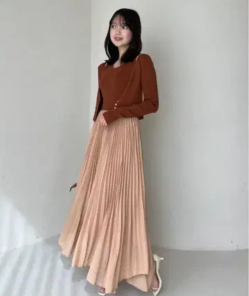 가디건 앙상블 도킹 원피스