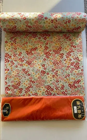 기모노 원단 밑단 둘레 1필 순수 실크 코몬 기모노 원단 미재단