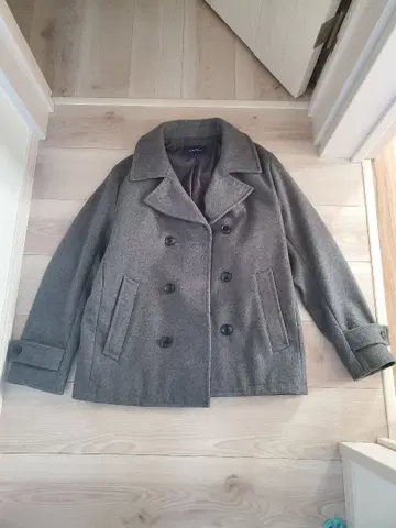 그레이 울 피 코트