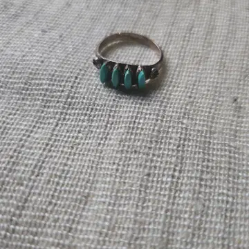 빈티지 터콰이즈 스톤 반지