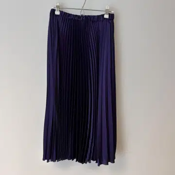 UNITED ARROWS 퍼플 플리츠 롱 스커트 36