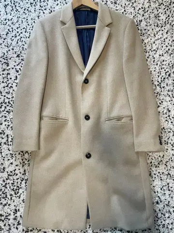 ZARA MAN 베이지 체스터 코트 L