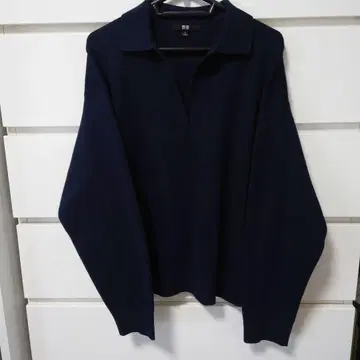 유니클로 스무스 코튼 릴랙스 폴로 스웨터