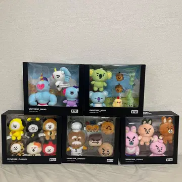 BT21 UNIVERSE 한정판 봉제 인형 5개 세트