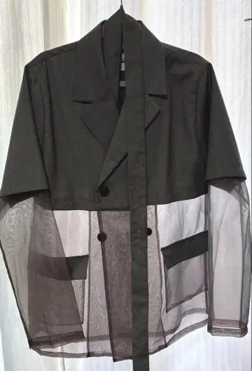 HARE 시어 절개 자켓 그레이