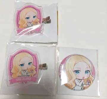 암살교실 롤 아이스크림 캔뱃지 헤어 클립 이리나 옐라비치