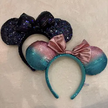 디즈니 스팽글 머리띠 2개