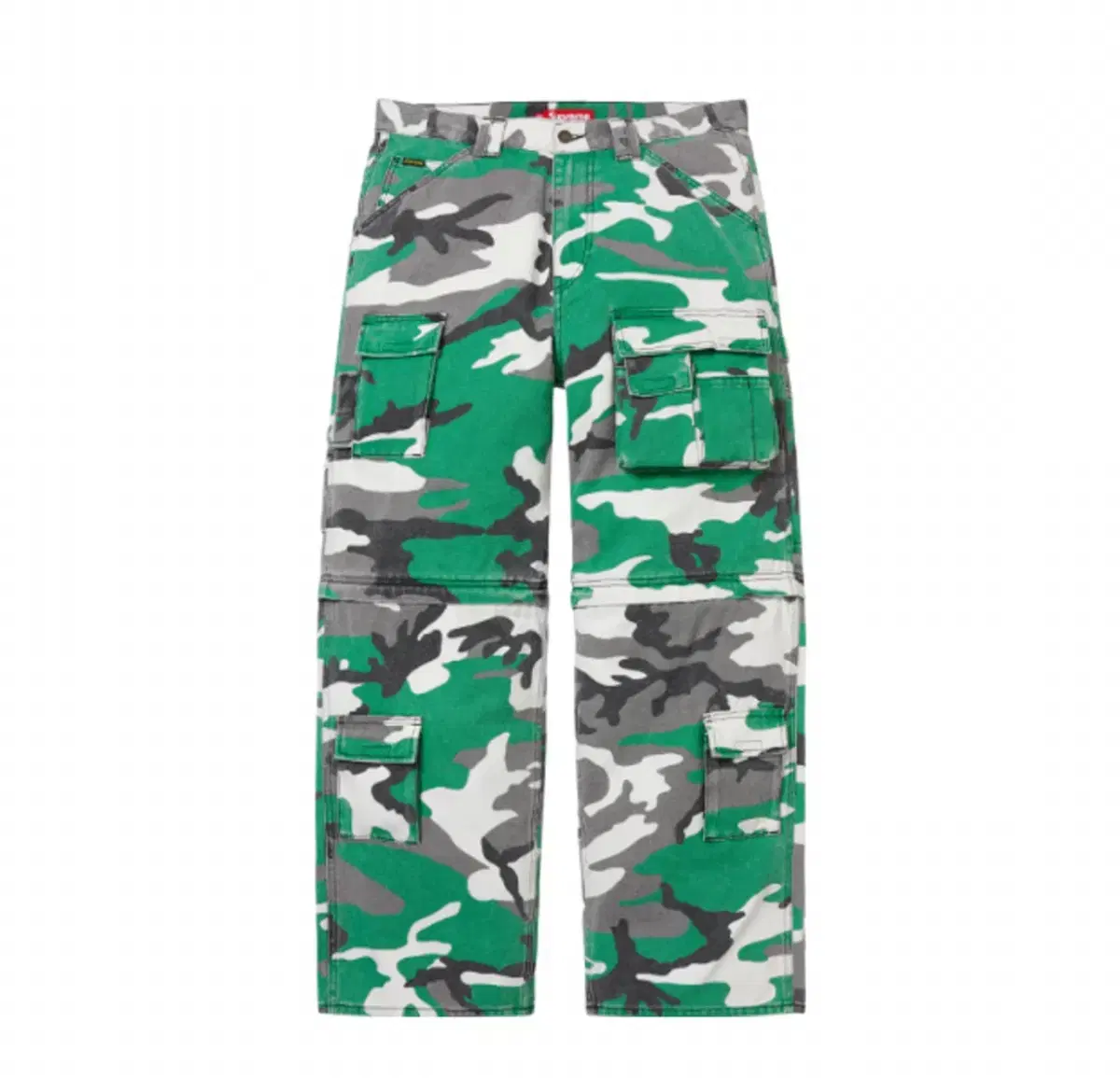 [30] Supreme Zip Off Utility Pants Green Camo 25FW