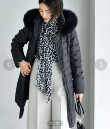 택 포함 새상품 GALLORIA 블랙 롱 다운 자켓 LL 13호