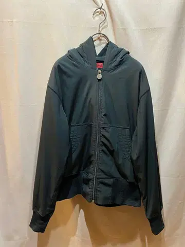 에비수 블랙 풀 집업 후드티 안감 플리스 방한 남성용 38