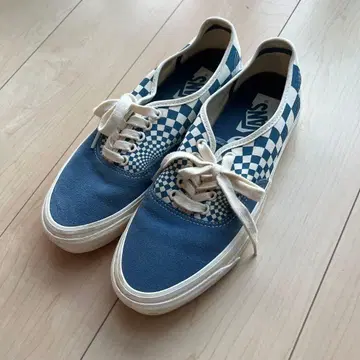 Vans 체커보드 스니커즈 파랑/화이트