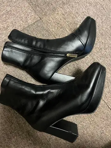 RANDA 스트레치 청키힐 숏부츠 M