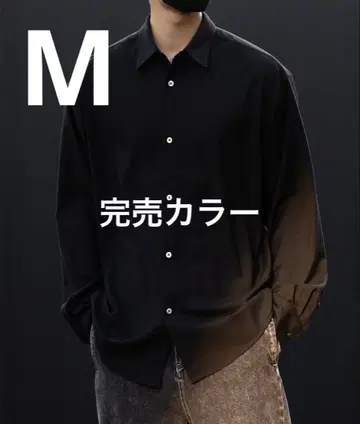 완판 컬러 CLEL 울라이크 2way 디자인 셔츠 M 블랙