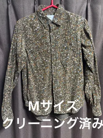 [ M 사이즈 클리닝 완료 ] Niche 코듀로이 꽃무늬 긴팔 셔츠