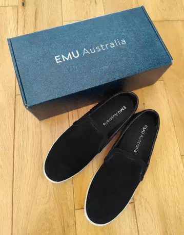 [새상품] 에뮤 EMU 스웨이드 슬립온 블랙 25cm LL