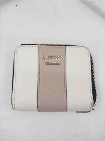 게스 바이컬러 라운드 지퍼 미니 지갑 여성용