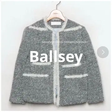 볼지 트위드 노카라 자켓 사이즈 36