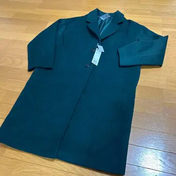 새상품 gu 울 블렌드 오버 사이즈 코트 M 사이즈 그린 지유