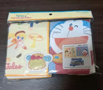 도라에몽 그림 세계 이야기 미니 타월