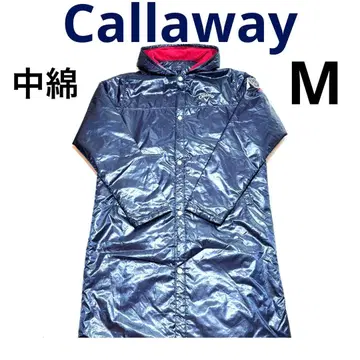 캘러웨이 방풍 방한 충전솜 후드 부착 코트 M (네이비)