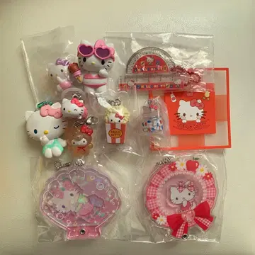 키티 라떼곰 메지루시 액세서리 각도기 & 눈금자 묶음 판매 가챠