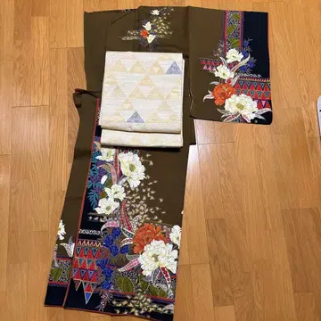 카키 오리엔탈 패턴 호몬기 톨 사이즈