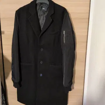 HARE 블랙 체스터 코트 거의 미사용