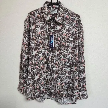 타카시마 치지미 긴팔 하와이안 셔츠 L 일본제