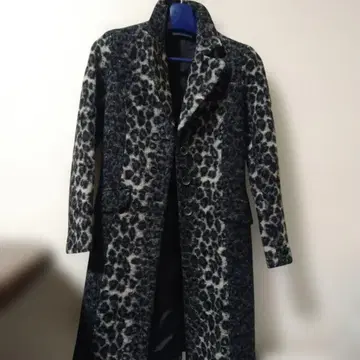 4 [이탈리아제] 압축 울 코트 엘레오노라 아마디 레오파드 무늬