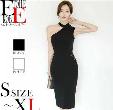 미사용 새상품 택 포함 엘레강트 블랙 원피스 L