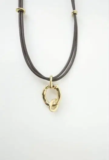 STRONG VOID LEATHER NECKLACE GOLD